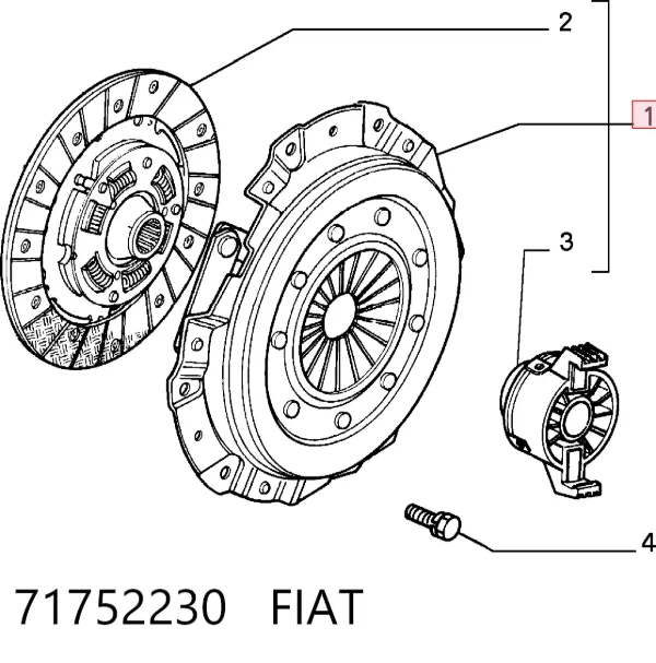 Зчеплення 71752230 Fiat/Alfa/Lancia