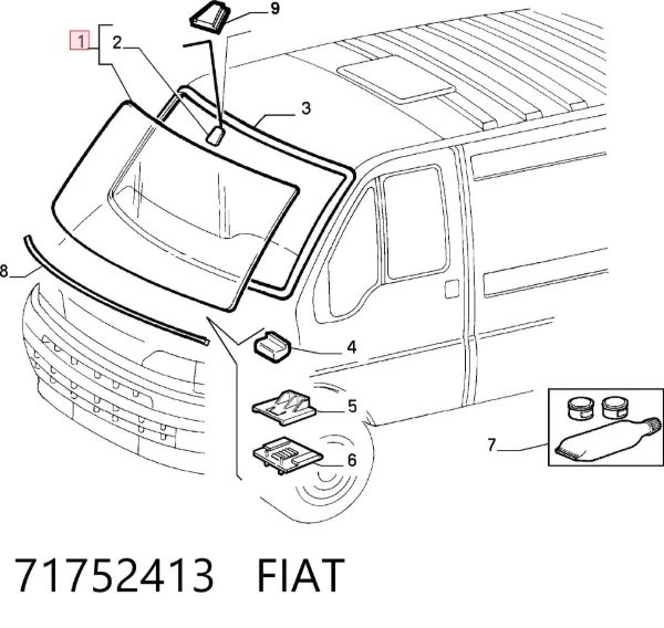 Лобове скло Fiat Ducato II