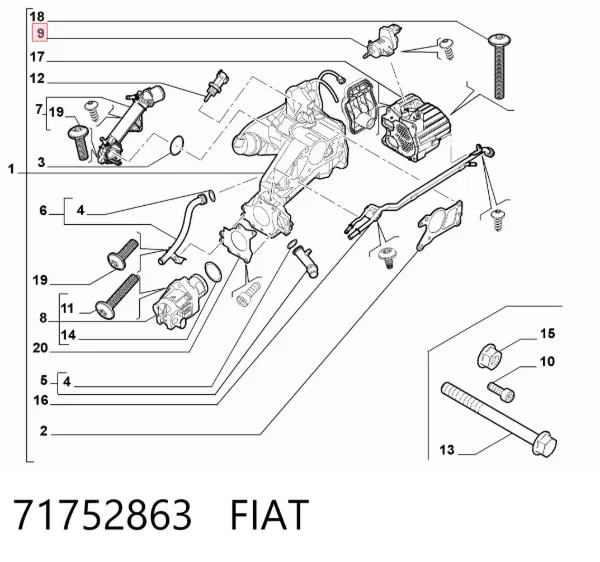 Клапан ЄГР 71752863 Fiat/Alfa/Lancia