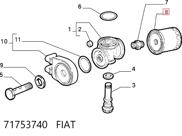 Масляний фільтр 71753740 Fiat/Alfa/Lancia