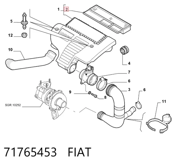 Повітряний фільтр 71765453 Fiat/Alfa/Lancia