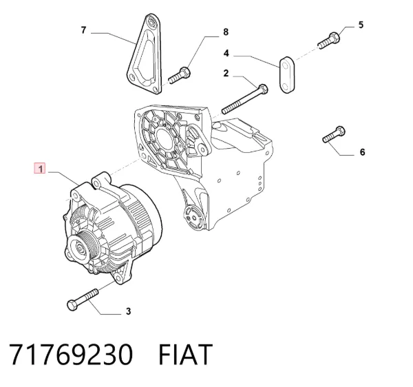 Шків генератора 71769230 Fiat/Alfa/Lancia