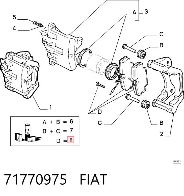 Передні тормозні колодки 71770975 Fiat/Alfa/Lancia