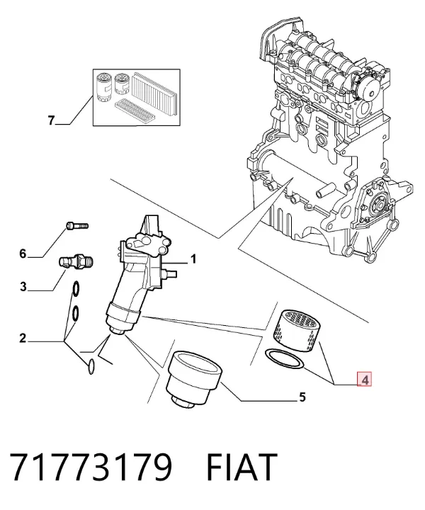 Масляний фільтр 71773179 Fiat/Alfa/Lancia
