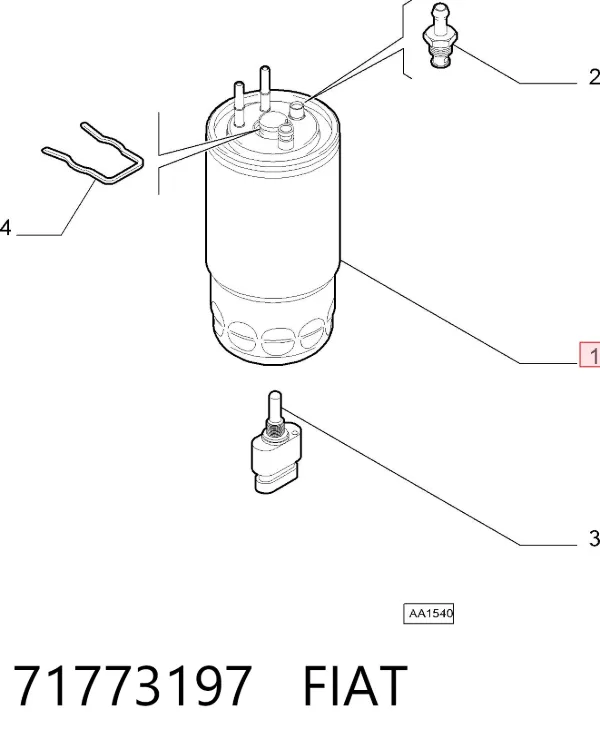 Паливний фільтр 71773197 Fiat/Alfa/Lancia