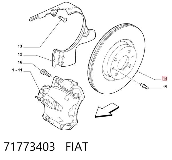 Гальмівні диски передні 71773403 Fiat/Alfa/Lancia