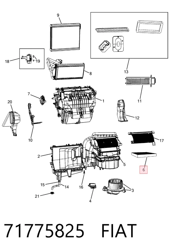 Фільтр салону 71775825 Fiat/Alfa/Lancia