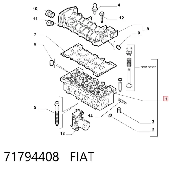 ГБЦ 71794408 Fiat/Alfa/Lancia