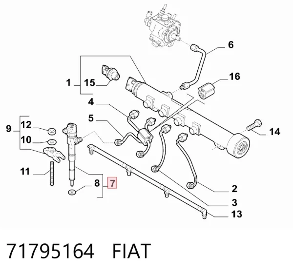 Паливні форсунки 71795164 Fiat/Alfa/Lancia