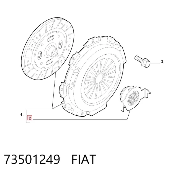 Вижимний підшипник 73501249 Fiat/Alfa/Lancia