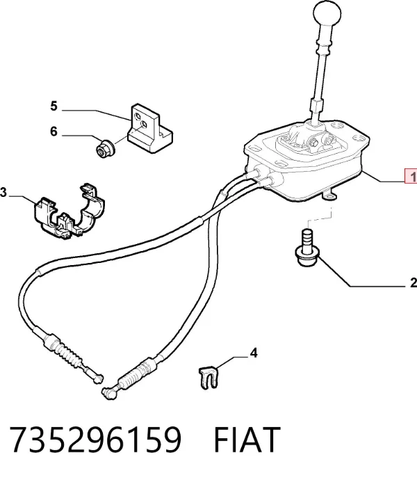 Куліса перемикання передач 735296159 Fiat/Alfa/Lancia