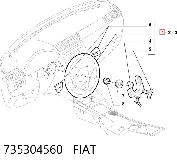 Кермо 735304560 Fiat/Alfa/Lancia