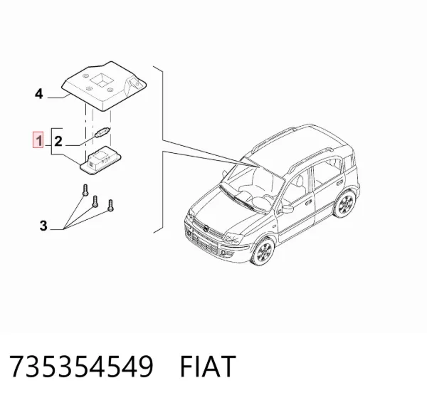 Плафон освітлення кабіни 735354549 Fiat/Alfa/Lancia