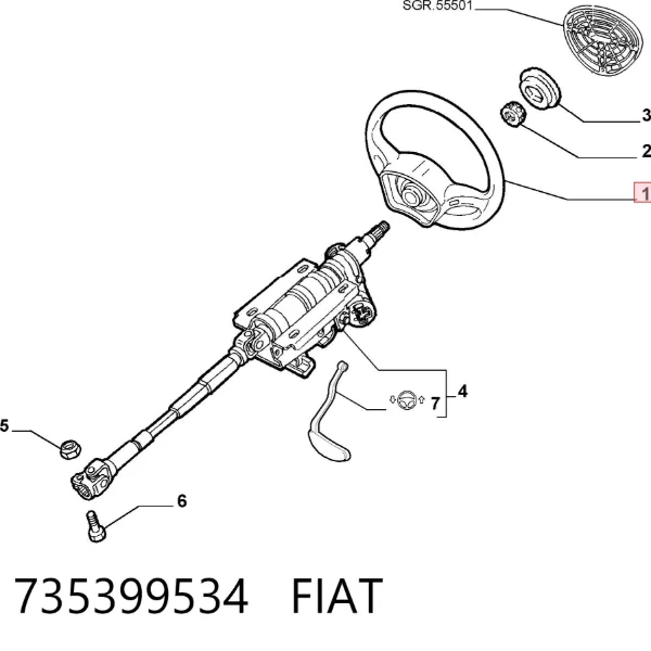 Кермо 735399534 Fiat/Alfa/Lancia