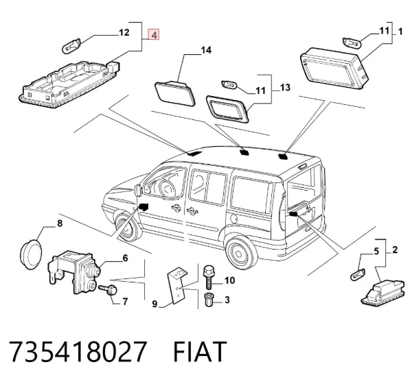  735418027 Fiat/Alfa/Lancia