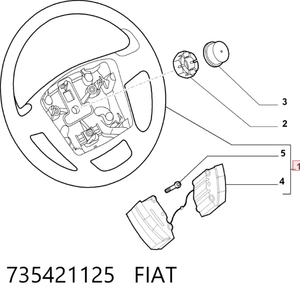 Кермо 735421125 Fiat/Alfa/Lancia
