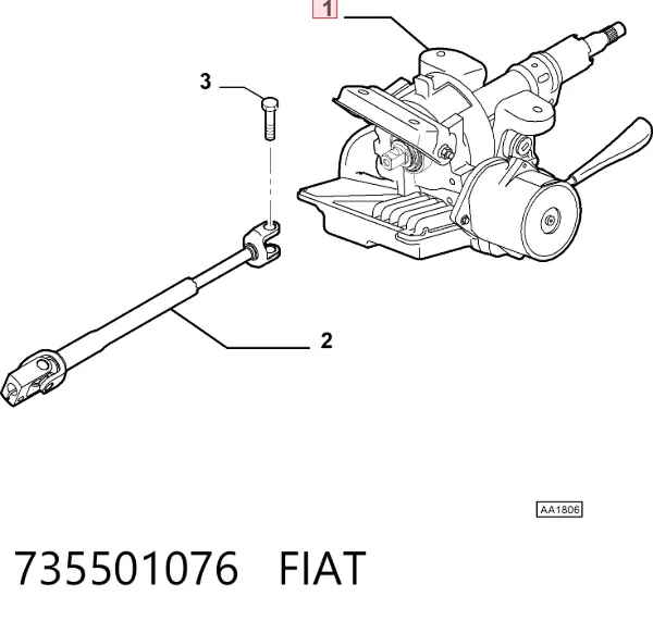 Рульова колонка 735501076 Fiat/Alfa/Lancia