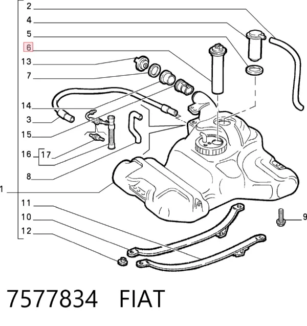 Датчик рівня палива Fiat Tempra 159
