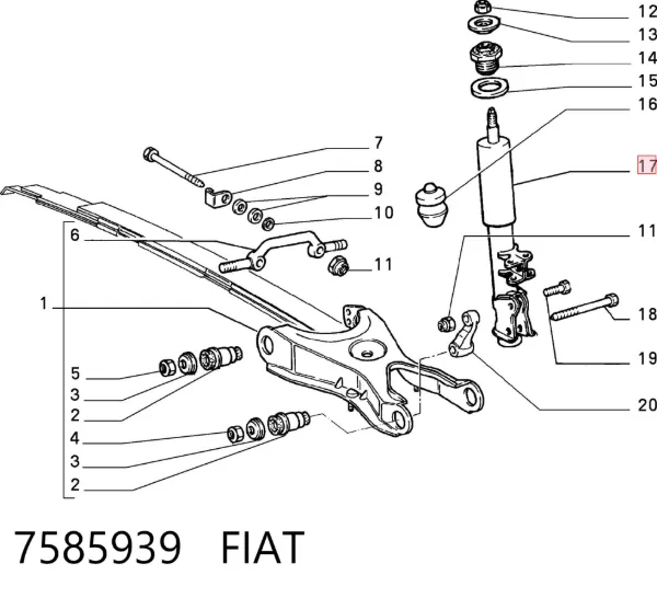Амортизатор задній 7585939 Fiat/Alfa/Lancia