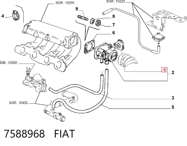 Потенціометр 7588968 Fiat/Alfa/Lancia