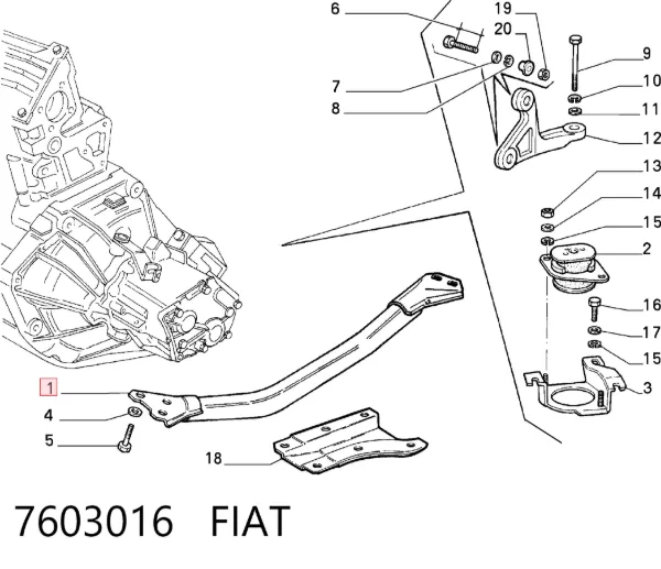 Підрамник передній Fiat Fiorino 146 Uno