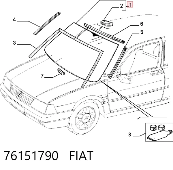 Лобове скло Fiat Tipo 160