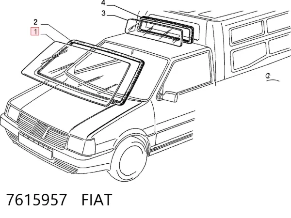 Лобове скло 7615957 Fiat/Alfa/Lancia