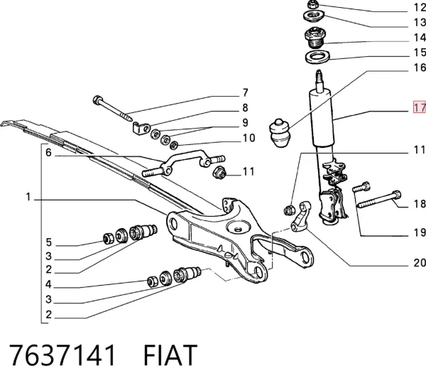 Амортизатор задній 7637141 Fiat/Alfa/Lancia