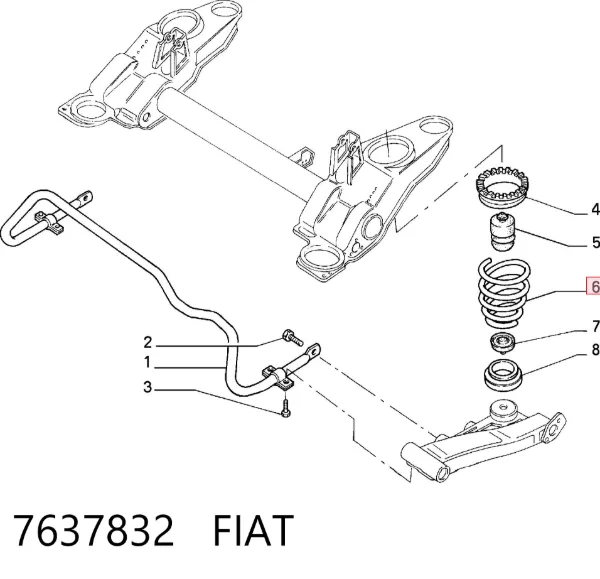 Задні пружини 7637832 Fiat/Alfa/Lancia