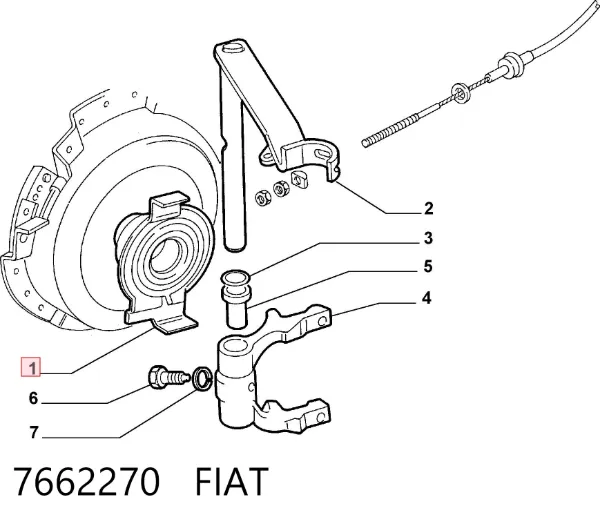 Вижимний підшипник 7662270 Fiat/Alfa/Lancia