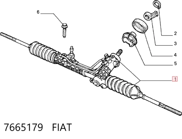 Рульова рейка 7665179 Fiat/Alfa/Lancia