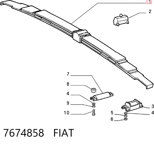 Ресори задні Fiat Fiorino 146 Uno