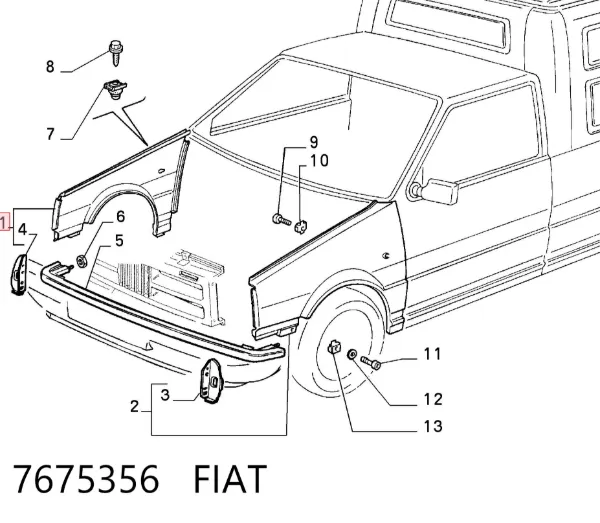 Крила Fiat Fiorino 146 Uno