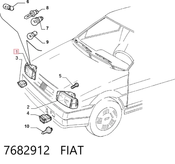 Фара права 7675195 Peugeot/Citroen
