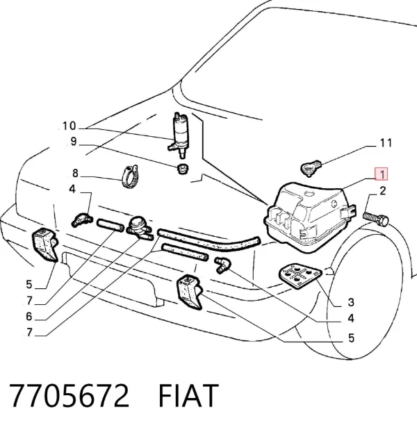 Бачок омивача Fiat Fiorino 146 Uno