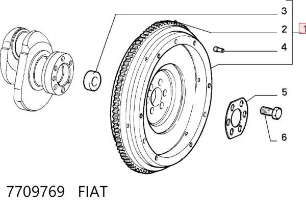 Маховик 7709769 Fiat/Alfa/Lancia