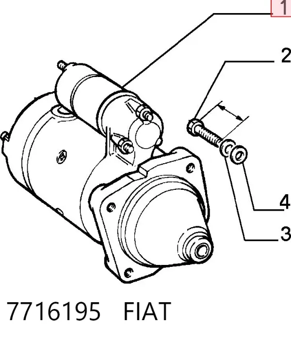 Стартер 7716195 Fiat/Alfa/Lancia