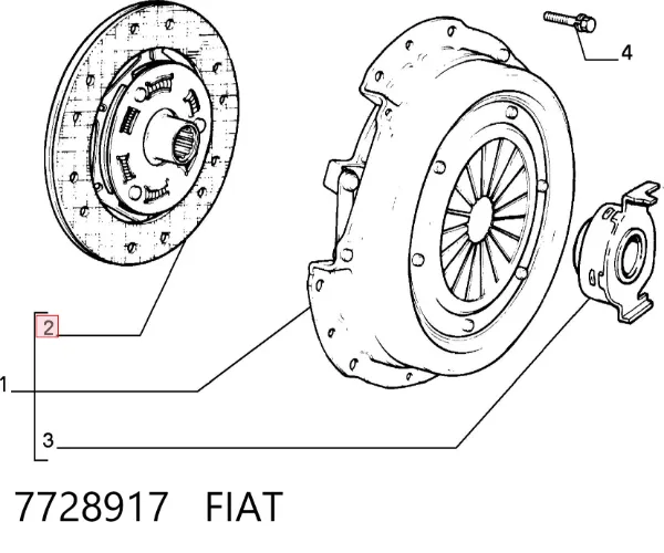 Диск зчеплення 7728917 Fiat/Alfa/Lancia