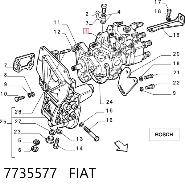 Паливний насос високого тиску Fiat Fiorino 146 Uno