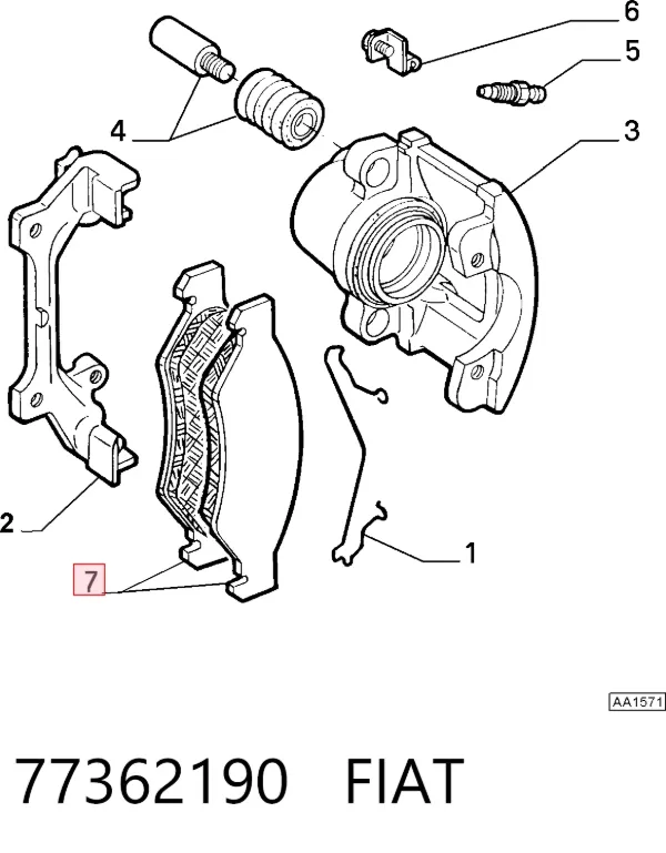 Передні тормозні колодки 77362190 Fiat/Alfa/Lancia