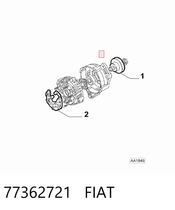Шків генератора 77362721 Fiat/Alfa/Lancia