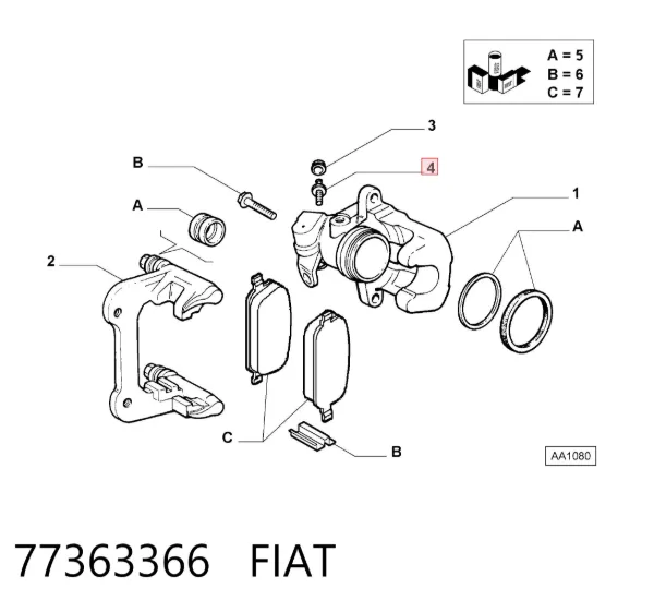  77363366 Fiat/Alfa/Lancia