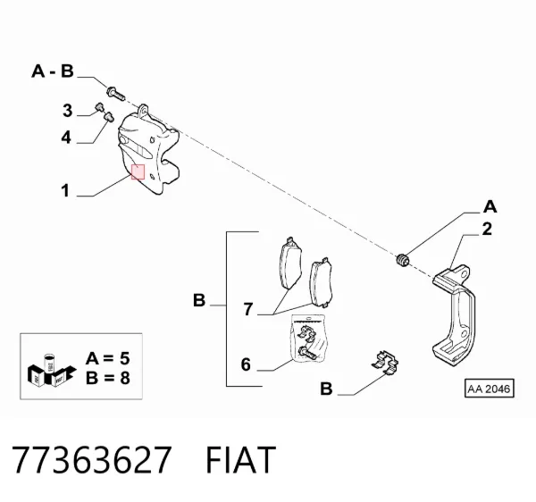 Передні тормозні колодки 77363627 Fiat/Alfa/Lancia