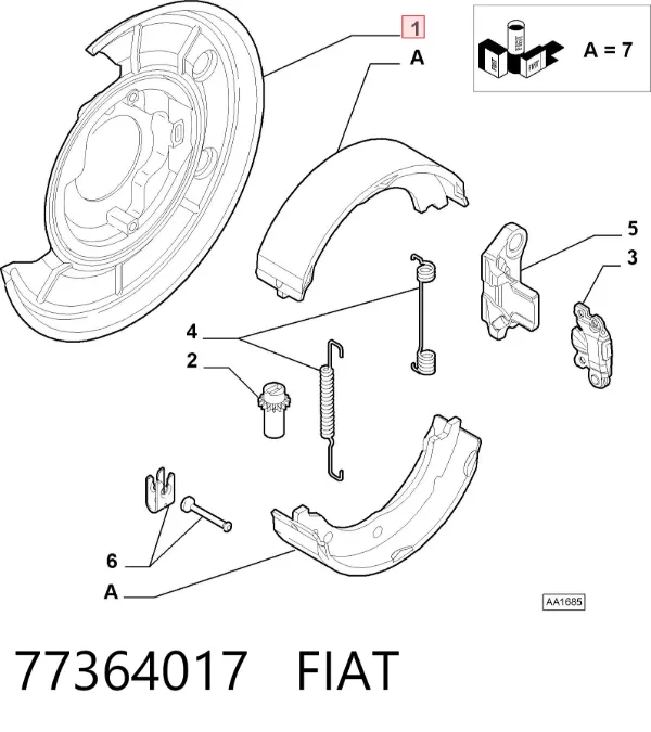 Захист гальмівного диска заднього, лівого 77364017 Fiat/Alfa/Lancia