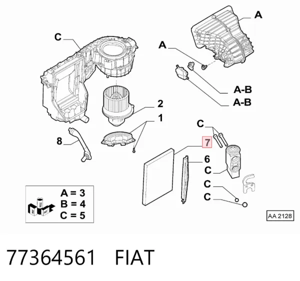 Фільтр салону 77364561 Fiat/Alfa/Lancia