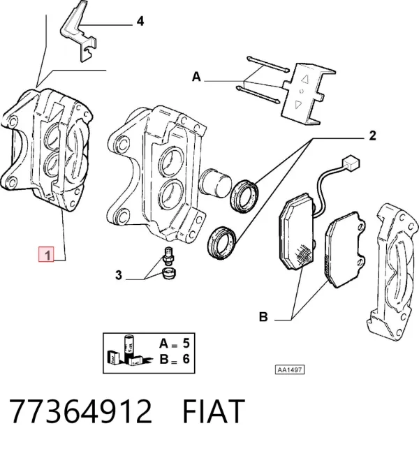 Поршень супорту гальмівного, переднього 77364912 Fiat/Alfa/Lancia