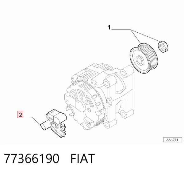 Реле генератора 77366190 Fiat/Alfa/Lancia