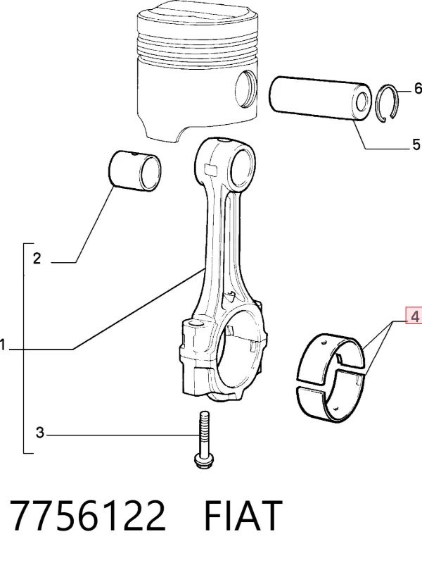 Дзеркало праве 7756122 Fiat/Alfa/Lancia