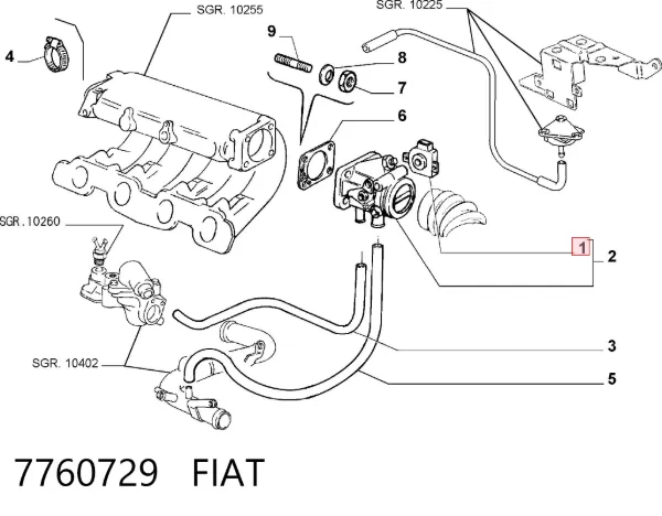 Потенціометр 7760729 Fiat/Alfa/Lancia