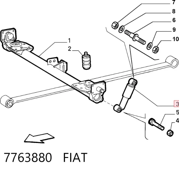 Амортизатор задній 7763880 Fiat/Alfa/Lancia